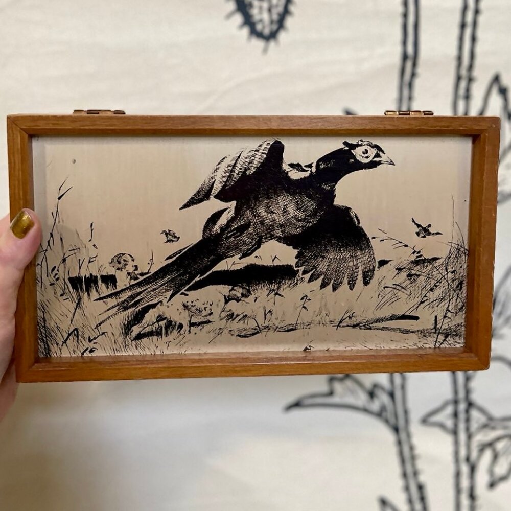 Mid-Century/ 70s Unisex Wooden Jewelry Box